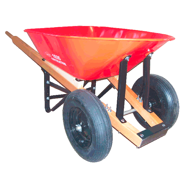 Wheelbarrow 6 cu ft double wheel